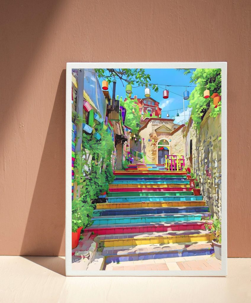 Rainbow Stairs, Istanbul, Turkey Artwork